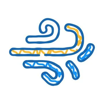 Wind air clean icon doodle illustration 库存插图