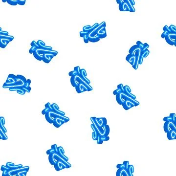 Wind air clean isometric icon seamless pattern Stock Illustration