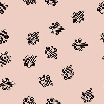 Wind air clean line vector seamless pattern Illustration