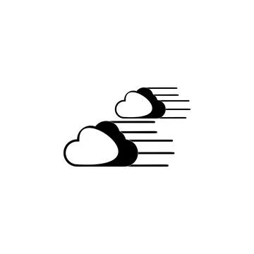 Wind and clouds icon. Element of weather elements illustration. Premium quality 스톡 일러스트