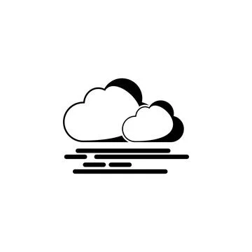 Wind and clouds icon. Element of weather elements illustration. Premium quality 스톡 일러스트