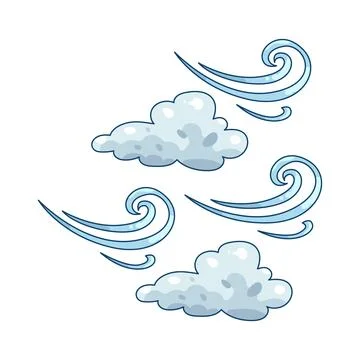 Wind and clouds Illustrazione stock