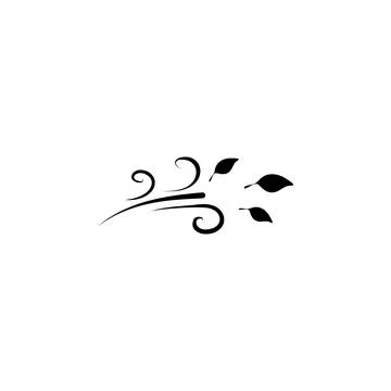 Wind and leaves icon. Element of weather elements illustration. Premium quality Stock Illustration