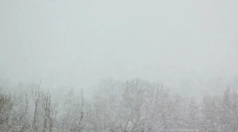 Wind and snow on blue sky background Stock Footage 5088669