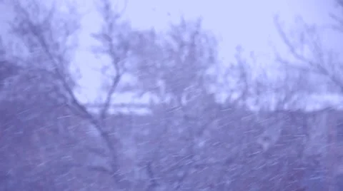 Wind And Snow On Blue Sky Background Stock Footage 44192544