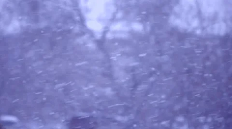 Wind And Snow On Blue Sky Background Stock Footage 44192550