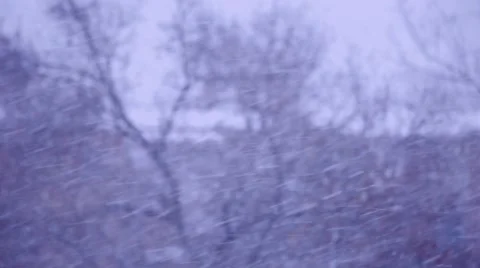 Wind And Snow On Blue Sky Background Stock Footage 44192684