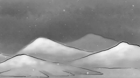 In the wind and snow mountain Video stock 58366475