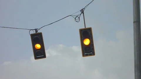 Wind and Traffic Light Zoom Out Stock Footage 5464132