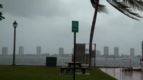 Wind and Waves on City Skyline co Stock Footage 124379336