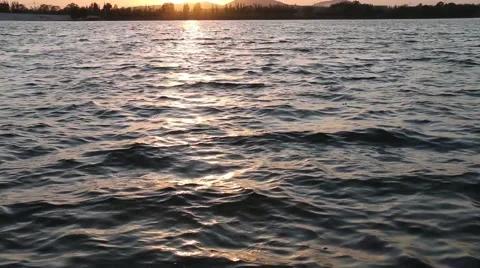 Wind and waves on the lake Stock Footage 63749940