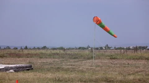 Wind bag on a windy and cloudy day. Stock Footage 67559433