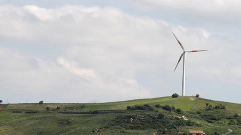 Wind blade in clouds and wind Video stock 110907324
