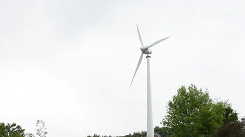 Wind blade or wind turbine in motion. Renewable energy Stock Footage 155502149