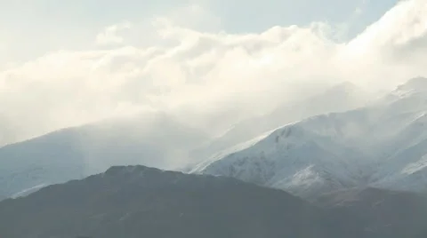 Wind blow across mountain Stock Footage 5504043