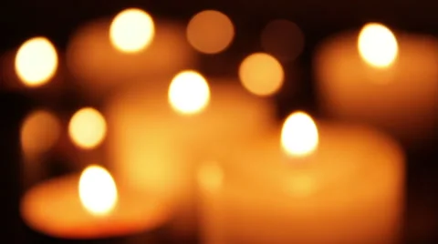 Wind blowing on candles Stock Footage 47255035