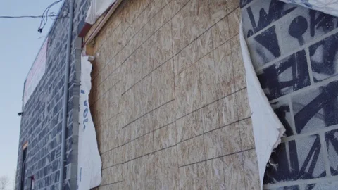 Wind blowing construction site Stock Footage 86375134