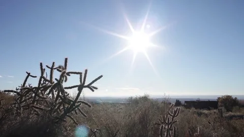 Wind blowing in a desert landscape Stock Footage 81754950