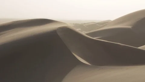 Wind blowing in desert sand dunes Stock Footage 89739166