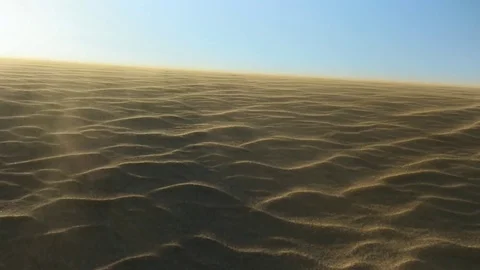 Wind blowing on a desert sandy dune Stock Footage 82304640