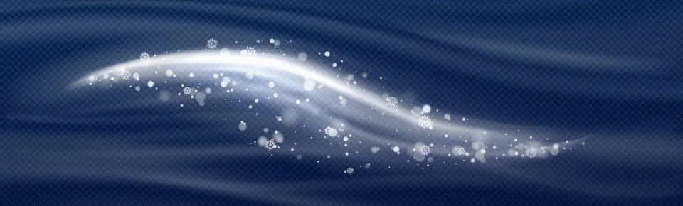 Wind blowing effect, mist, smoke or blizzard trail Stock Illustration