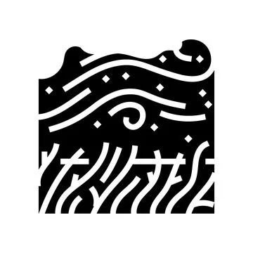 Wind blowing pollen clouds from grass glyph icon vector illustration Stock Illustration