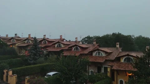 The wind is blowing, the rain is stormy. Bad weather storms the city. Heavy rain Stock Footage 219672468