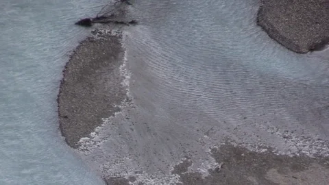 Wind blowing on river surface. Close up. Video stock 103261342