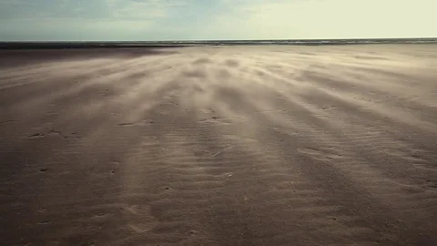Wind Blowing Sand Video stock 84558897