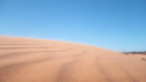 Wind Blowing Sand Over The Dune Stock Footage 92401812