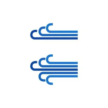 Wind blowing vector graphic design illustration 스톡 일러스트