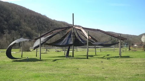 Wind blown curtains	 Video stock 104821967