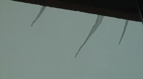 Wind Blown Icicles Stock Footage 54751982