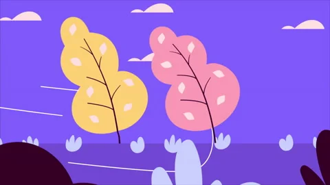 The Wind Blows And Moves The Trees Stock Footage 232810768