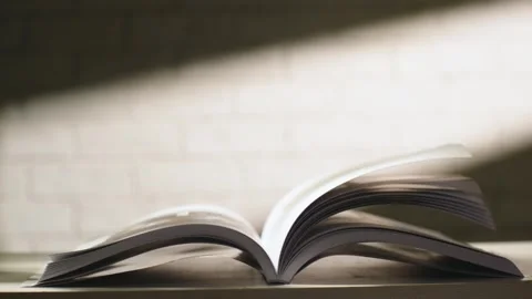 Wind Blows Book, Flipping Book Video stock 292970144