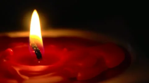 Wind blows candle right Video stock 12518874