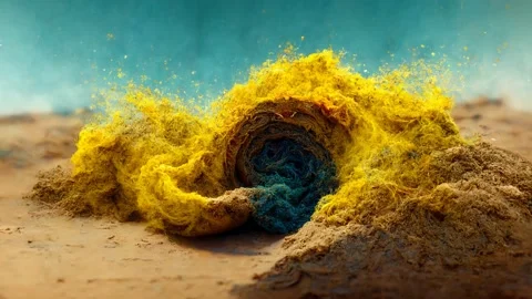 Wind blows over a sand rippled surface, carrying away sand grains Stock Footage 209143467