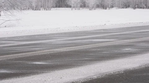 The wind blows off the snow Video stock 121225727