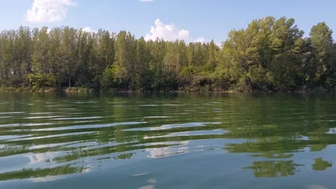 Wind Blows the Water on the Lake Video stock 316844918