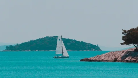 Wind boat passing Video stock 91282423