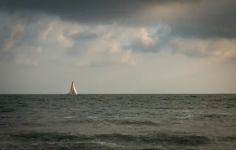 Wind bote at a Sunset in Rome Stock Photos