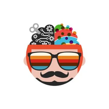Wind up brain Illustrazione stock