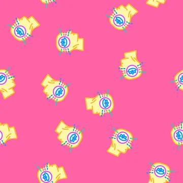 Wind breeze acupuncture vector seamless pattern Stock Illustration