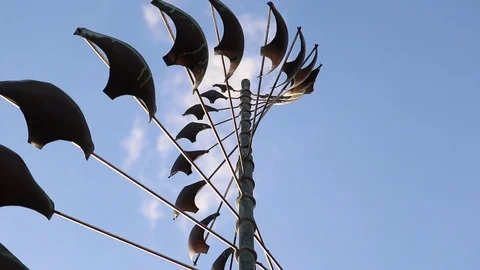 Wind Catcher Pointing Towards the Sky Stock Footage