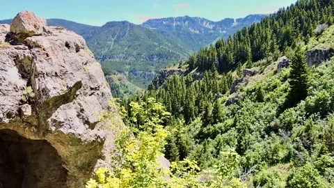 Wind Caves, Logan Canyon UT Stock Footage 137655993