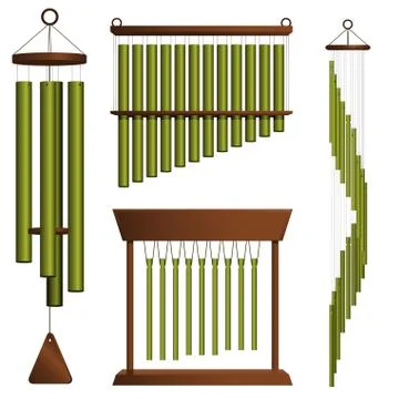 Wind chime collection Stock Illustration