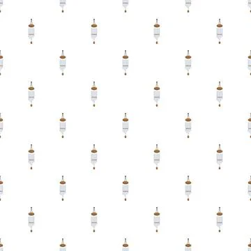Wind chime drawing forming a calm seamless pattern Illustrazione stock