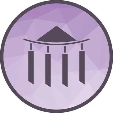 Wind Chime icon vector image. Stock Illustration