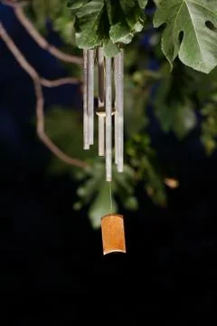 Wind chime at night Stock Photos