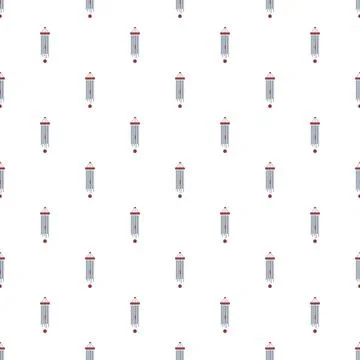 Wind chime pattern repeating background music decoration Stock Illustration